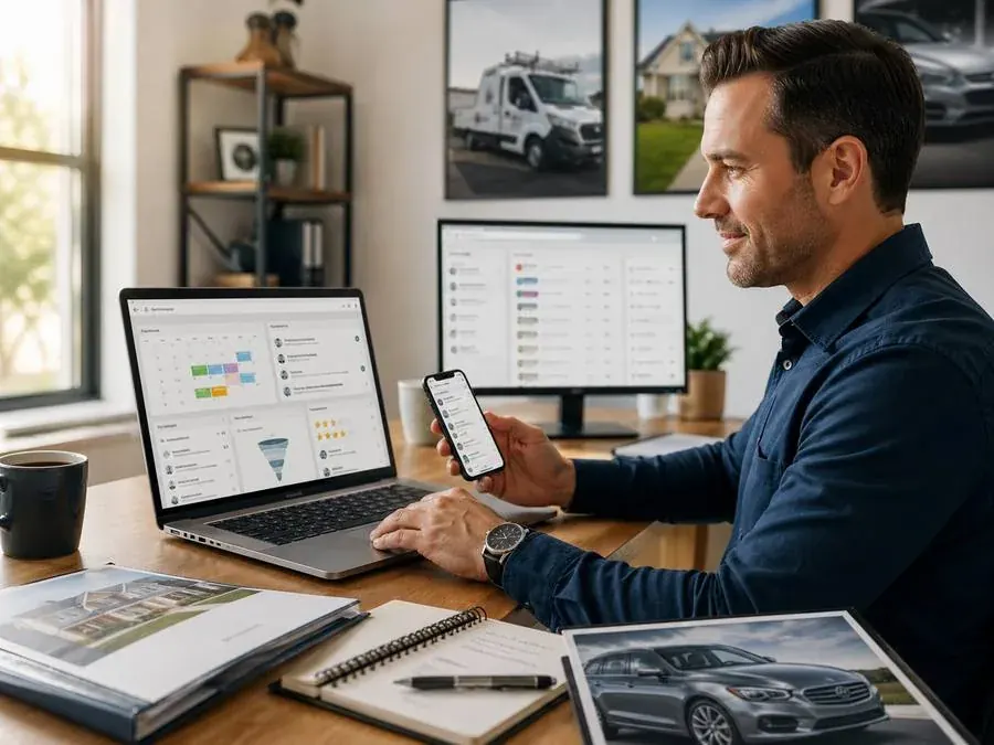 Patriot Business Systems CRM dashboard on desktop